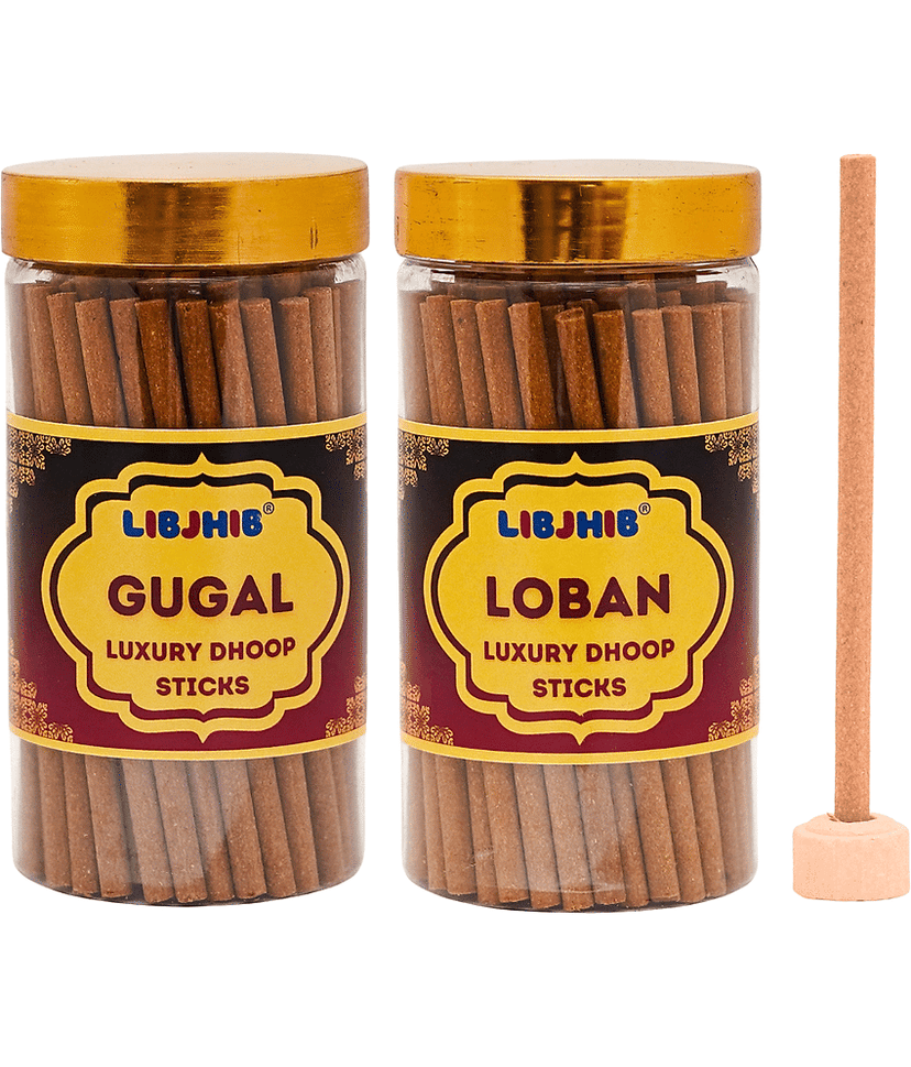 Libjhib Incense Dhoop Sticks Guggal,Loban 120 gm ( Pack of 2 )