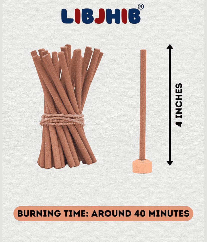 Libjhib Incense Dhoop Sticks Guggal,Loban 120 gm ( Pack of 2 ) view 2