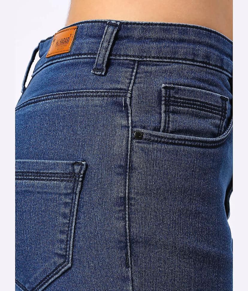 HJ HASASI - Blue Denim Bootcut Women's Jeans ( Pack of 1 ) view 2