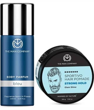 The Man Company Blue Body Perfume + Sportivo Pomade Deodorant Spray for Men 220 ml ( Pack of 2 )