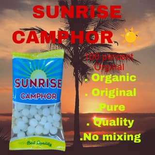 Sunrise Camphor - 100% Organic, Original, Pure, Quality, No Mixing