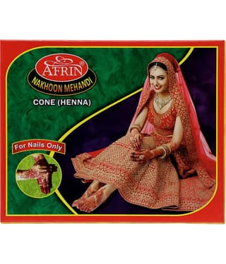 Afrin Nails Cone (Big) Natural Henna 14 g Pack of 12