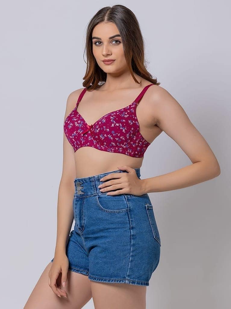 Funky Floral Lightly Padded Underwired Full Cup Bra view 3