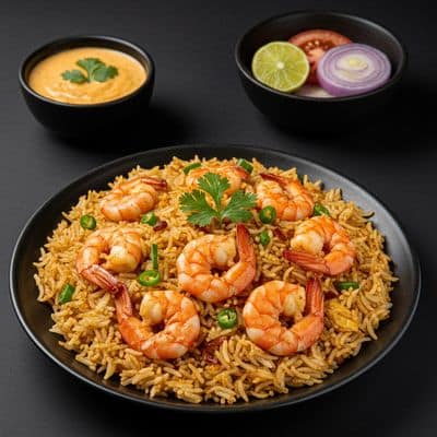 Mughlai Prawns Fried Rice