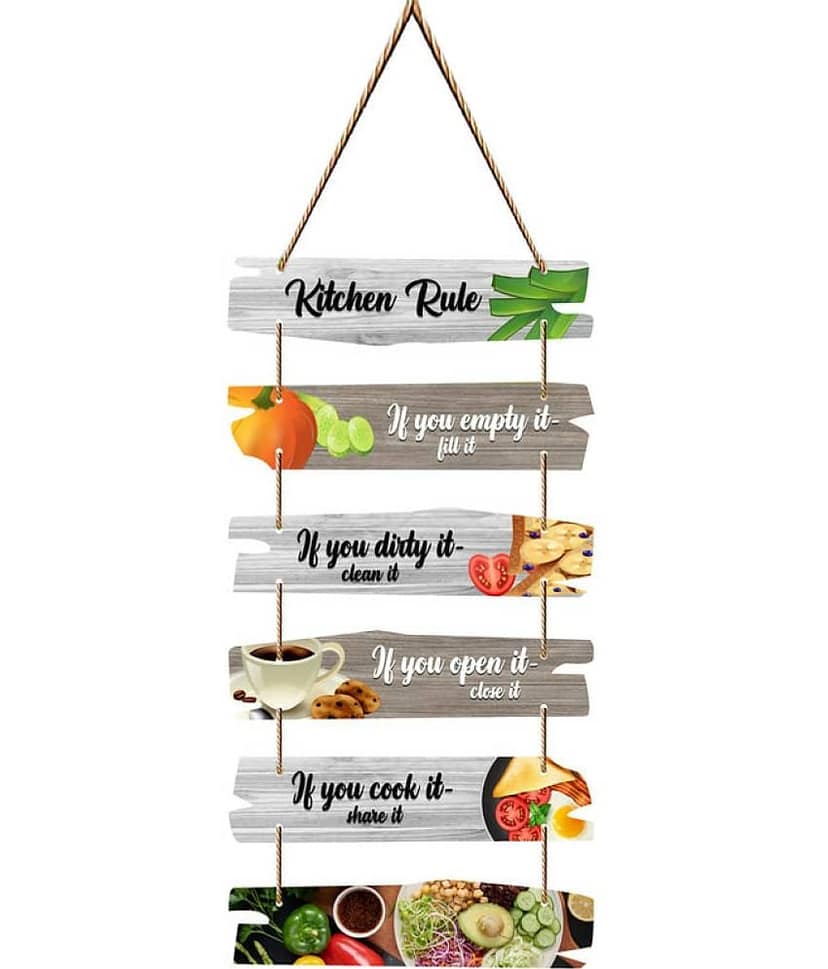 Saf Wood Wall Sculpture Multi - Pack of 1