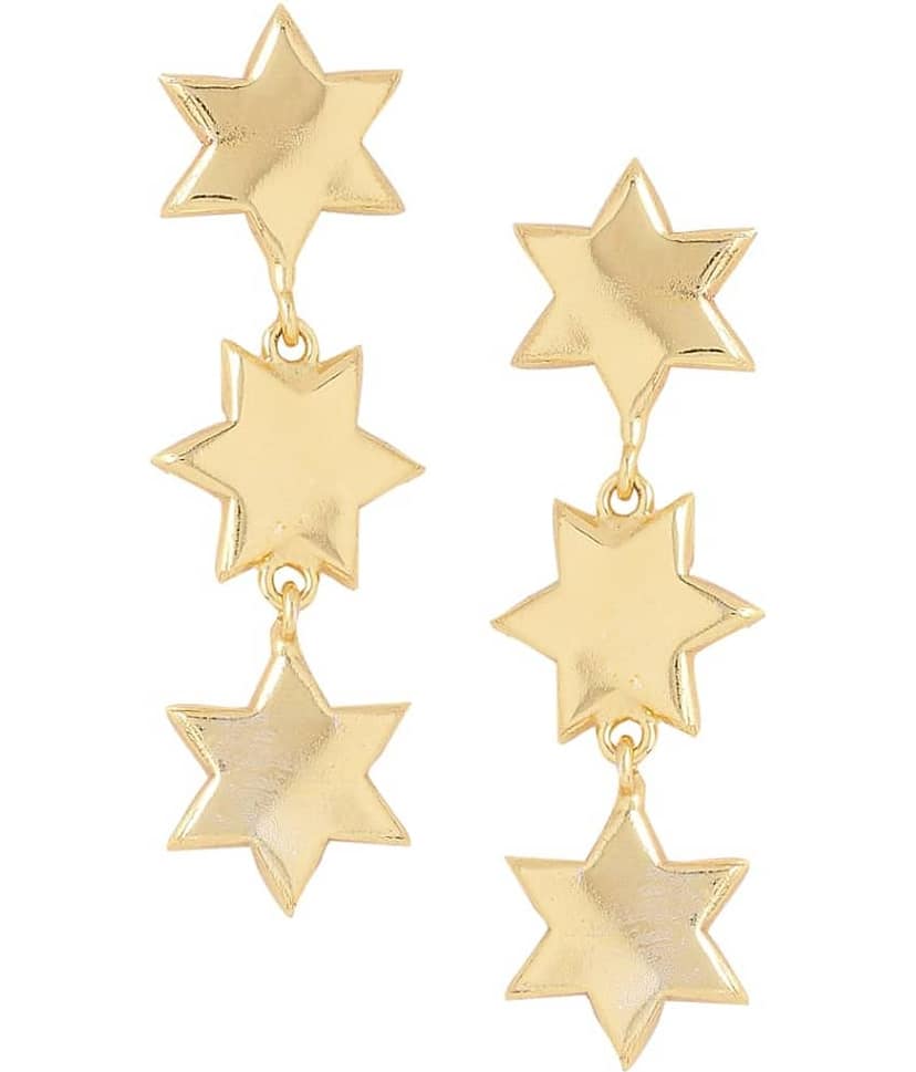 VIRAASI - Gold Danglers Earrings ( Pack of 1 )