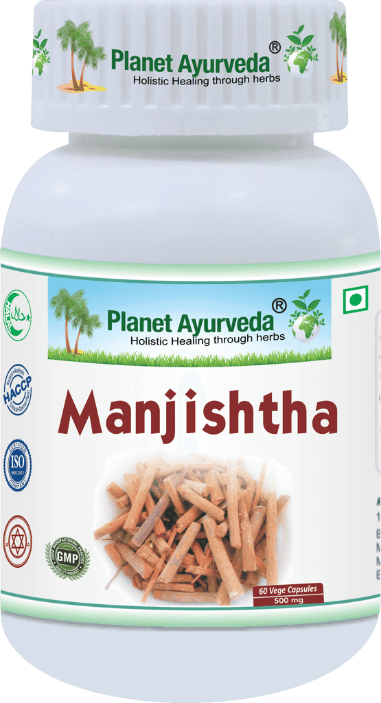 Planet Ayurveda Manjishtha Capsules - 60 Caplets - 100% Natural Ayurvedic Supplement