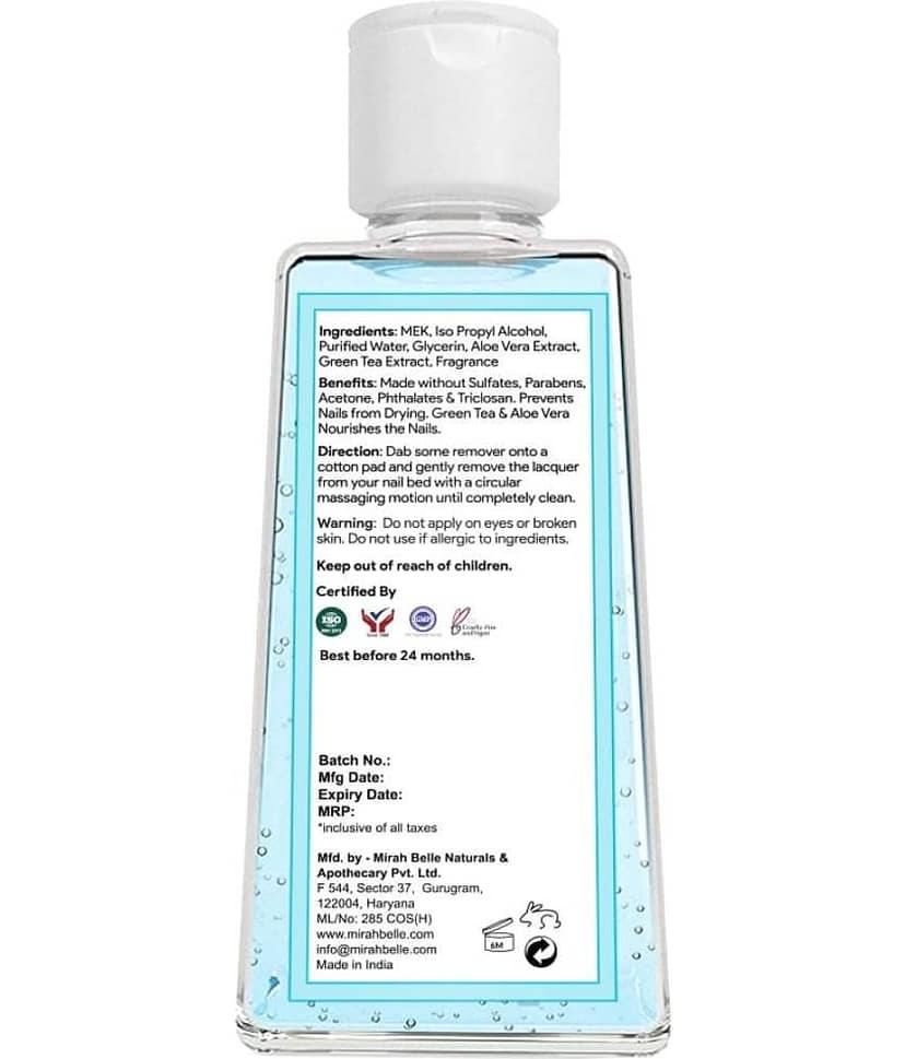 Mirah Belle Acetone Free Nail Paint Remover Liquid 50 mL view 2