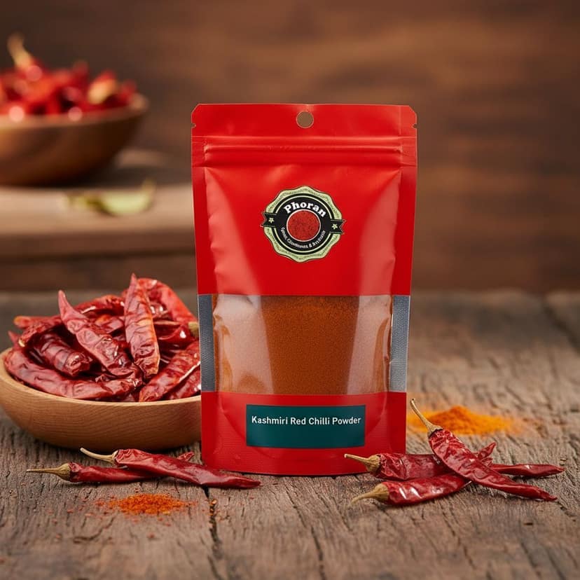 Buy Kashmiri Red Chilli Powder Online India - Mild Heat | Phoran view 7