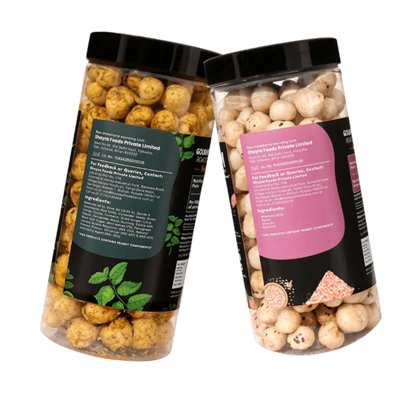 GOURMET MAKHANA Roasted in Olive Oil | Flavors Pudina Masala & Himalayan Salt | Combo Of 2, 65g Each. - 130 gm view 2