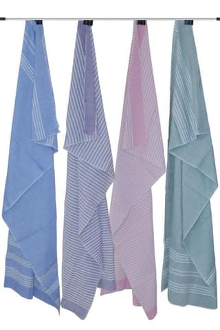APCO Handloom (A Andhra Pradesh Govt Emporium)- Pure Handloom Chengai Cotton Towels | CTL0006 (Set of 4)