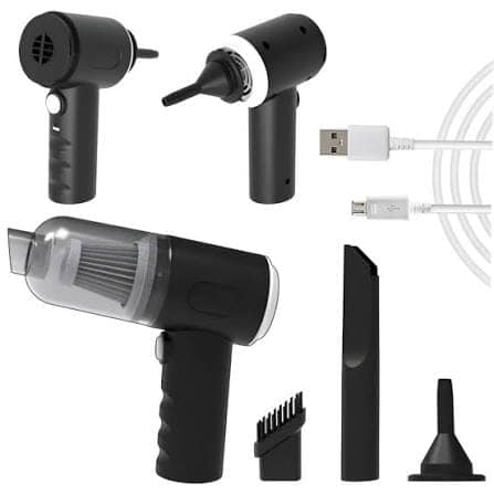 Portable Handheld Vacuum Cleaner | Mini Cordless USB Rechargeable Vacuum Cleaner for Car, Home & Office view 2