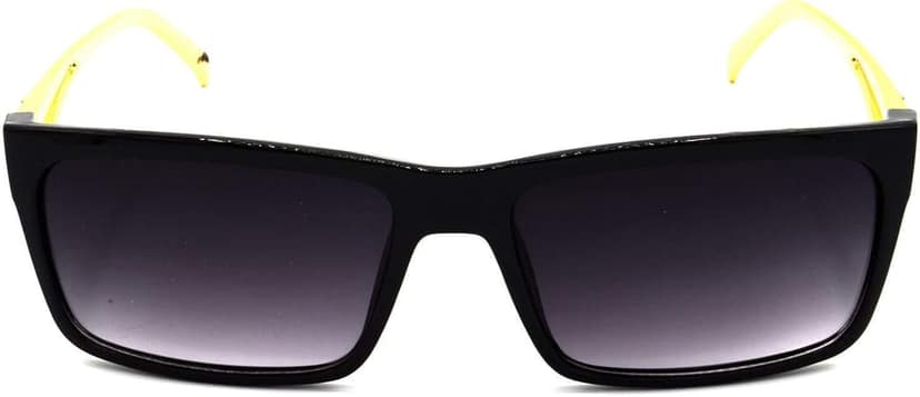 HRINKAR Unisex Rectangular Sunglasses Golden & Black Frame, Grey & Yellow Lens (Medium) - Pack of 2 view 2