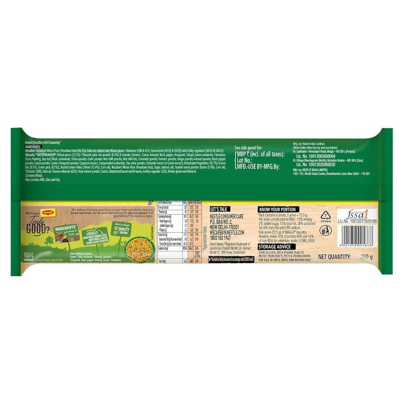 Maggi Masala Atta Noodle 300G view 2