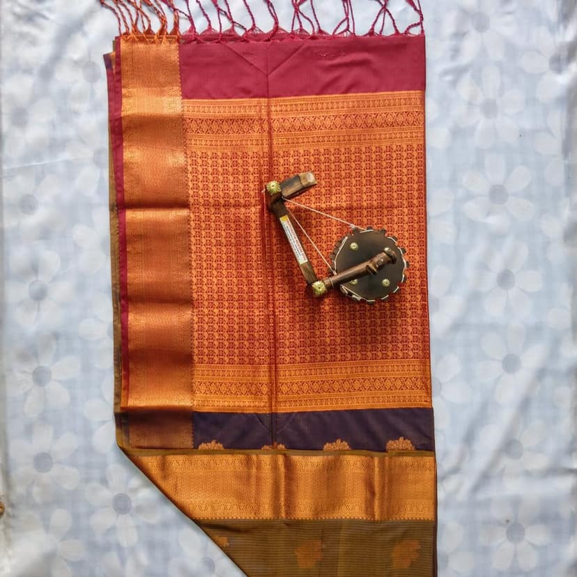 Vastrakala Style Wedding Soft Silk Saree with Blouse view 2