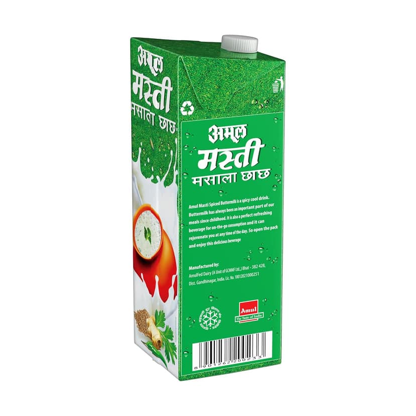 Amul Masti Spiced Butter Milk Tetra, 1L view 2
