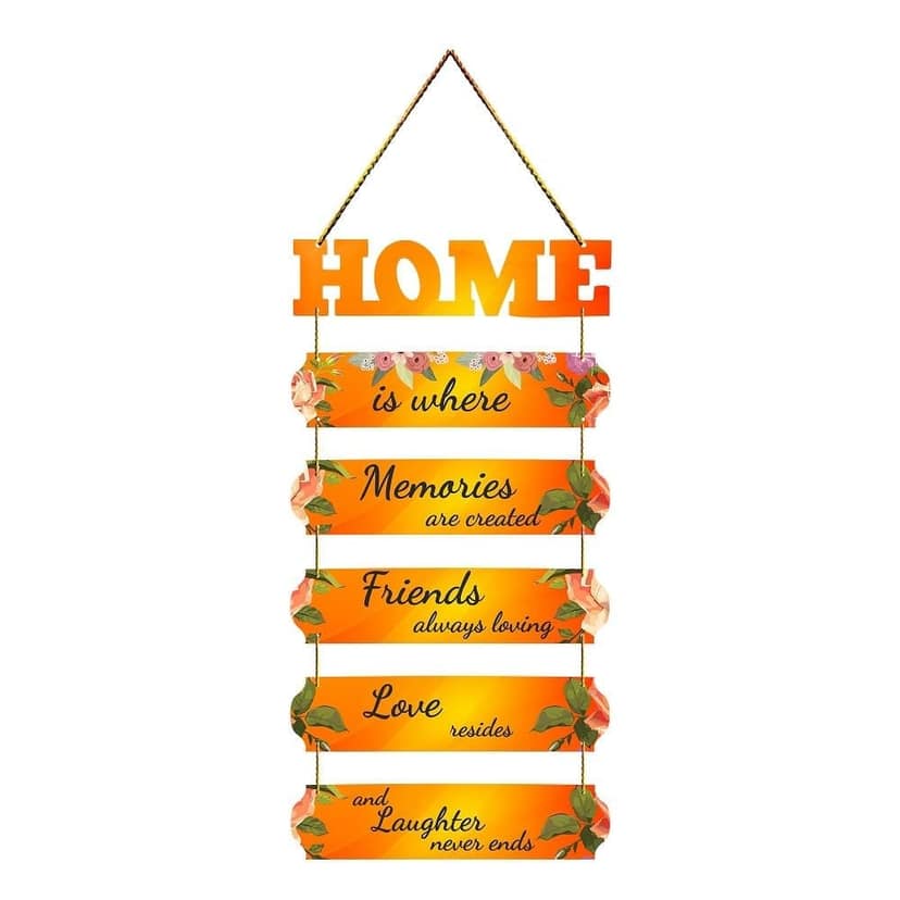 Charmor Home is Where Memories Decorative Wall Hanger for Livingroom | Bedroom | Gifts | Home Decoration | Modern Artworks Decor (WH3004)