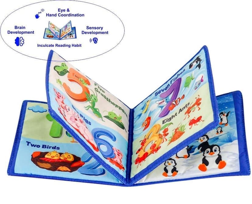 Skyculture� Numbers Mini Cloth Book - English Language, Soft Fabric Toy Book for Early Learning view 3