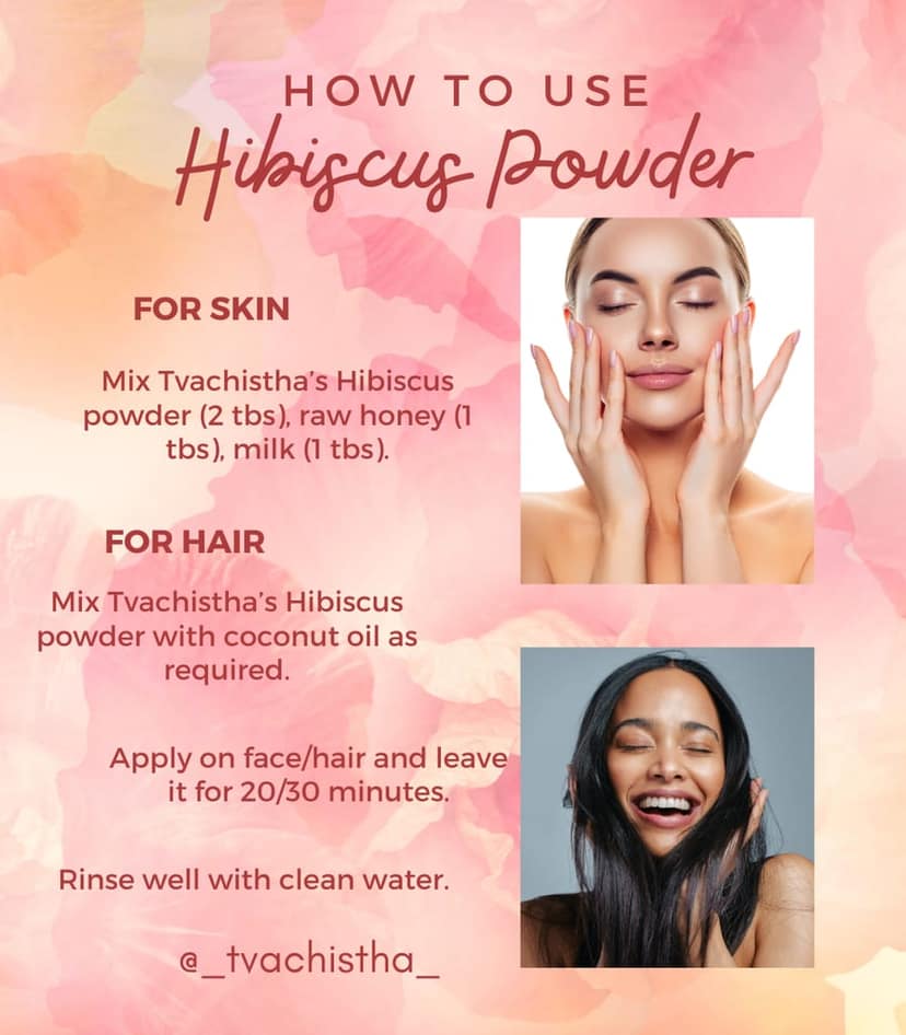 Tvachistha Hibiscus Powder 100g (Pack Of 1) For Hair Pack, Hair Oil, Face Pack view 3