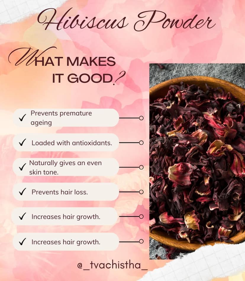 Tvachistha Hibiscus Powder 100g (Pack Of 1) For Hair Pack, Hair Oil, Face Pack view 4