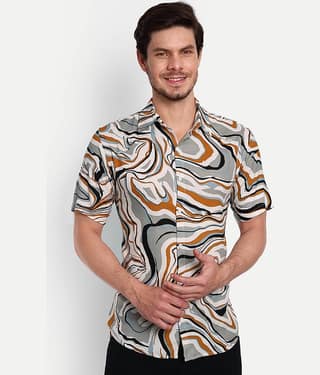 TrendiVastra - Grey Viscose Regular Fit Men's Casual Shirt ( Pack of 1 )