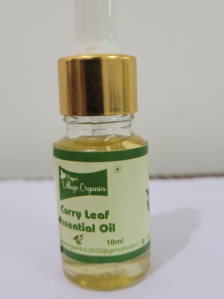 Organic Curry Leaf Essential Oil |100% Pure, Natural & Undiluted Oil for Skin Care, Hair Care & Use in Aromatheraphy view 3