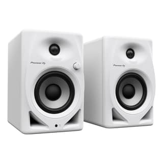 Pioneer DJ DM-40D-W 4" Desktop Active Monitor Speakers | 2-Way DJ/Production Mode, Class D Amplifier, RCA & TRS Inputs Pioneer DJ DM-40D-W 4" Desktop Active Monitor Speakers | 2-Way DJ/Production Mode, Class D Amplifier, RCA & TRS Inputs - White