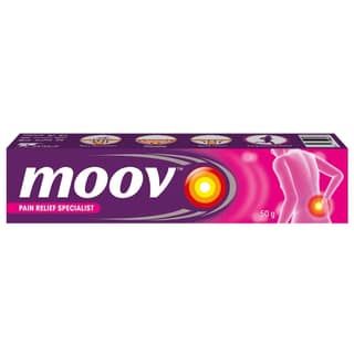 Moov Fast Pain Relief Cream - 50g | Suitable for Back Pain, Muscle Pain, Joint Pain, Knee Pain | 100% Ayurvedic Formula | Suitable for Sports & Gym related injuries