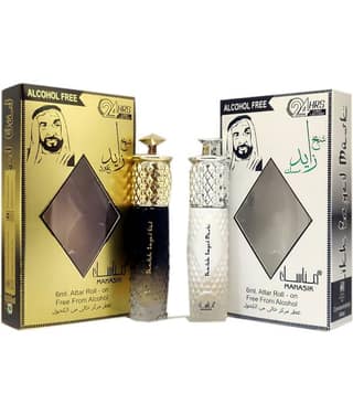 MANASIK SHAIKH ZAYED OUD &SHAIKH ZAYAD MUSK Concentrated Attar Roll On 6ml . ( COMBO SET )