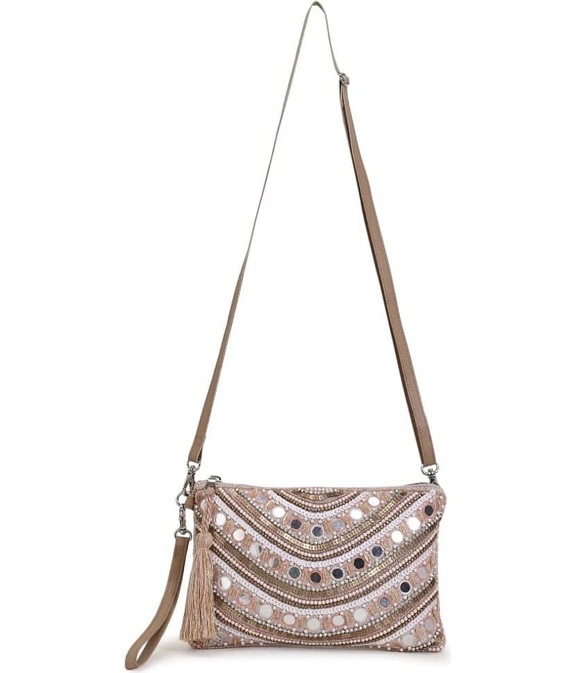 Anekaant Pink Polyster Sling Bag view 2