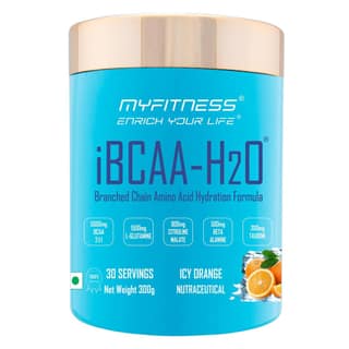 Myfitness BCAA Powder 5000mg | iBCAA H2O | 30 Servings | BCAA Supplement for Men & Women | Pre Workout & Intra Workout Supplement + Amino Acids | 300g