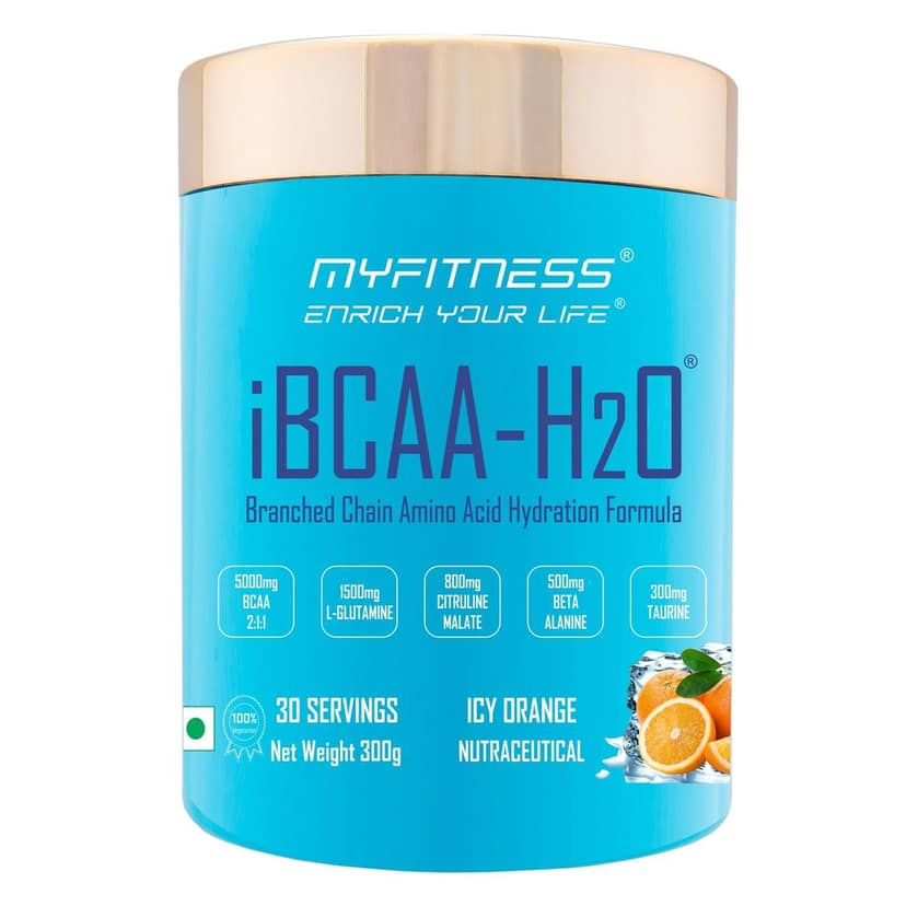 Myfitness BCAA Powder 5000mg | iBCAA H2O | 30 Servings | BCAA Supplement for Men & Women | Pre Workout & Intra Workout Supplement + Amino Acids | 300g