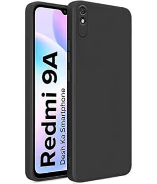 ZAMN - Black Silicon Plain Cases Compatible For Xiaomi Redmi 9i ( Pack of 1 )