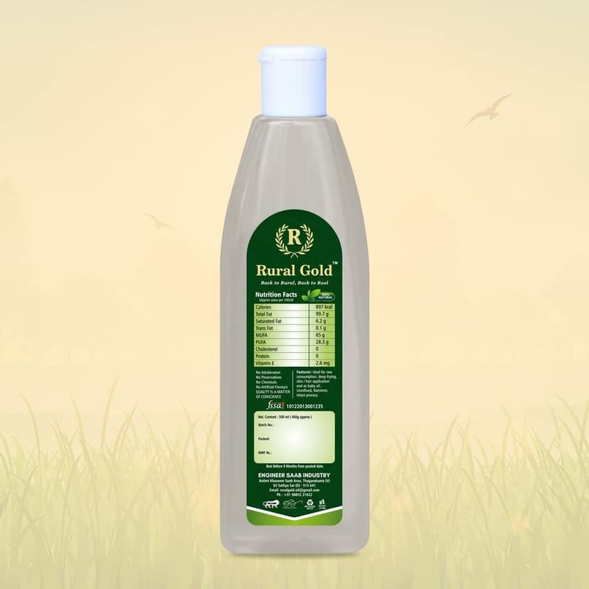 100% Pure Cold Pressed Coconut Oil - 500ml view 2