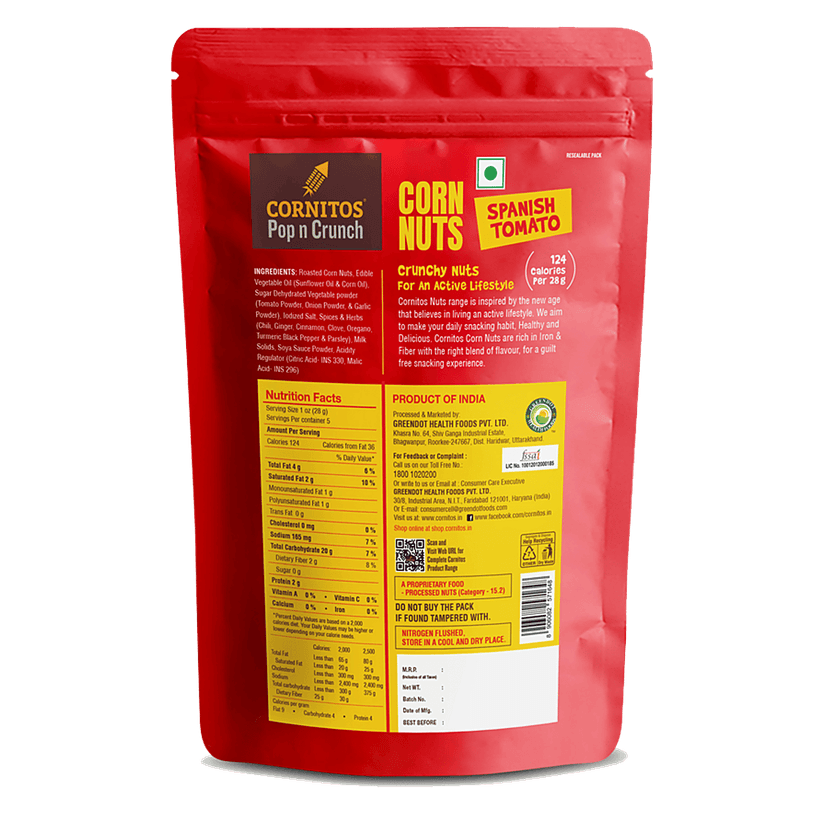 Cornitos Corn Nuts - Spanish Tomato, 150 G Pouch view 2