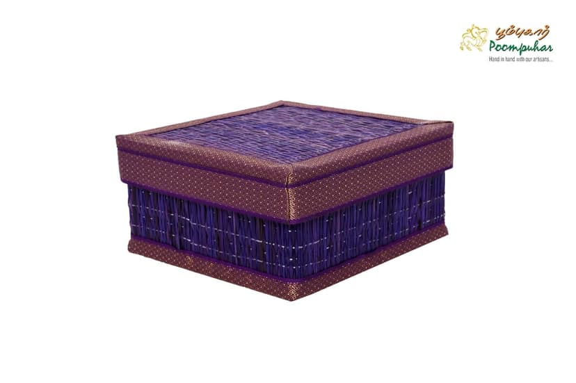 POOMPUHAR 7X7 inch plam leaf box view 2