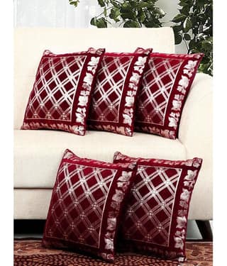 BELLA TRUE Set of 5 Cushion Covers Abstract Themed ( 40 x 40 )