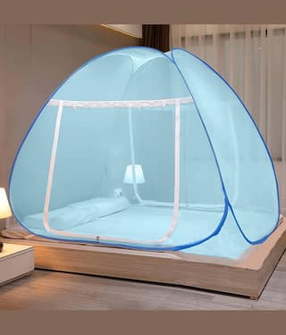 CASA FURNISHING - Pink HDPE - High Density Poly Ethylene Tent Mosquito Net, Machardani ( Pack of 1 )