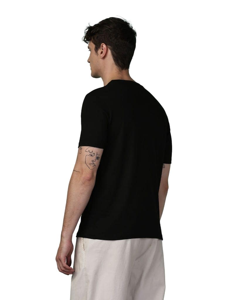 Cotton Black Stay Wild T-Shirt view 7