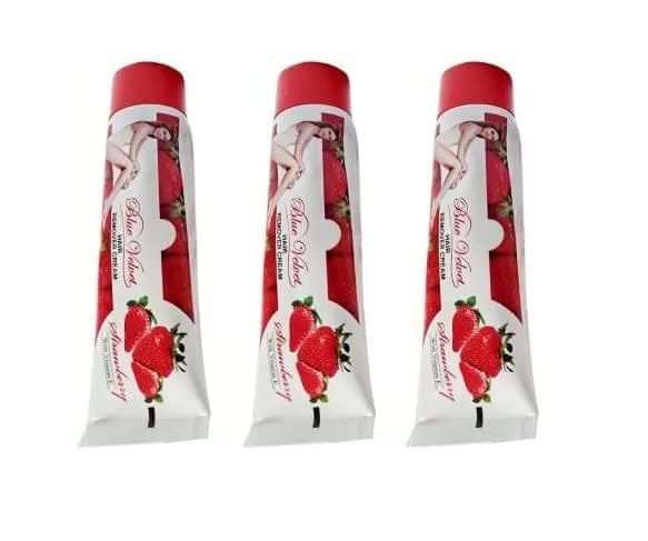 Elecsera Silk Fresh Hair Remover Cream Strawberry Flavour for Women Girls Cream Pack of 3 Cream (50 g)