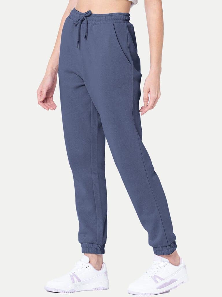Womens Dark grey Solid Joggers view 3