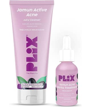 The Plant Fix Plix Jamun Mini Cleanser & 10% Niacinamide Jamun Face Serum for Acne marks (2 Items in the set)