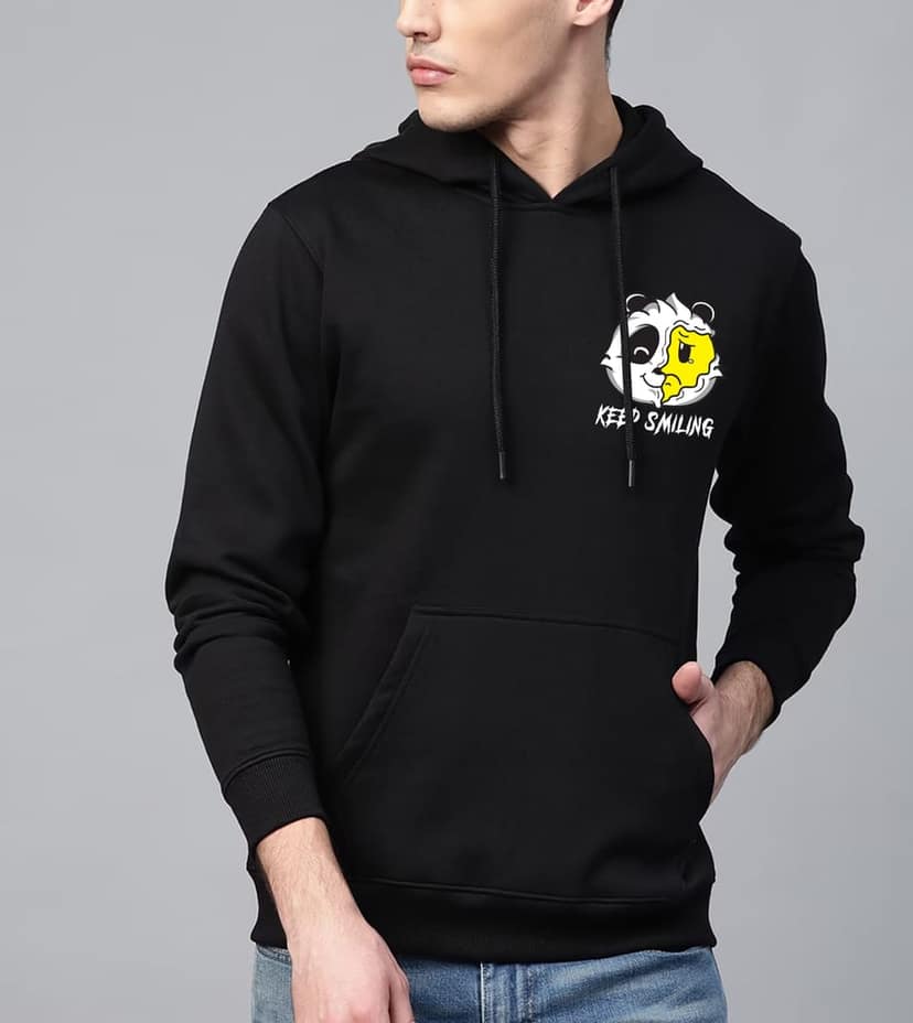 SCOTT FINCHER Black and White Panda Print Hoodie : AA(RSHOD)BLACK_12 view 4