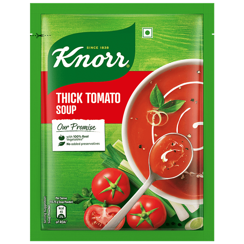 Knorr Thick Tomato Soup - 100% Real Vegetables, No Added Preservatives, 51 G view 2