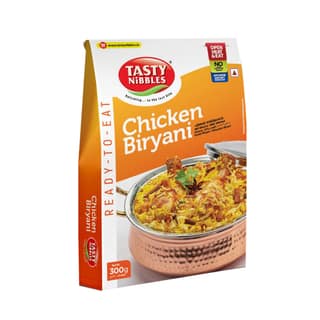 Tasty Nibbles Ready to Eat Chicken Biryani 300g |No Added Preservatives Using Retort Technology