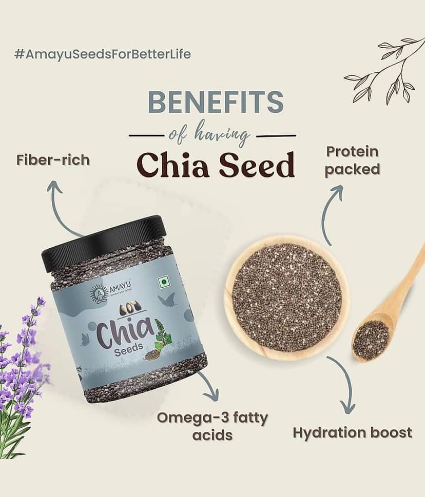AMAYU Chia Seeds ( Pack of 2 ) view 4