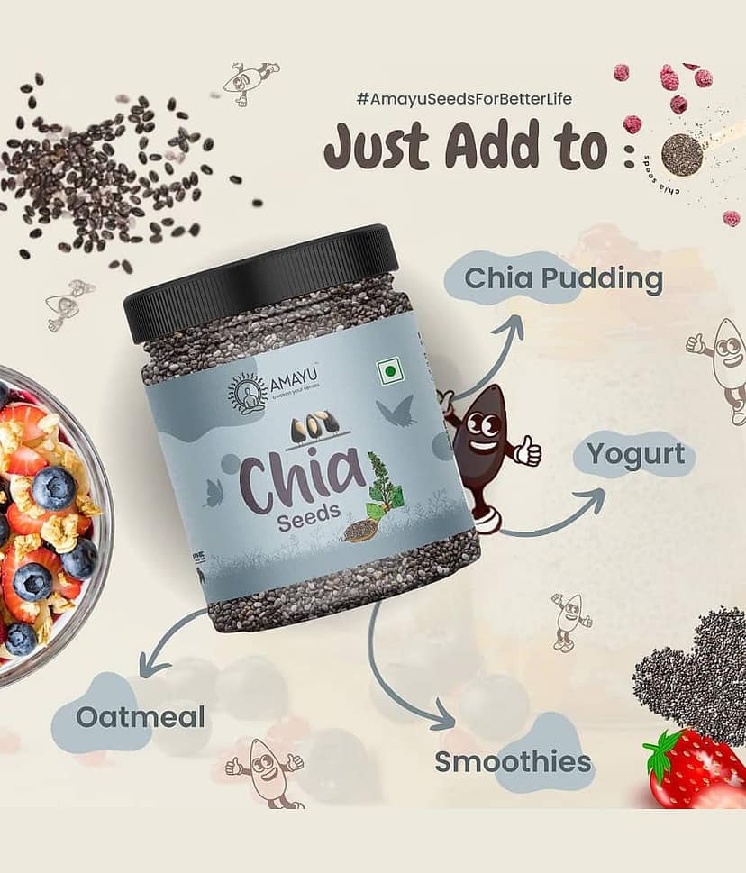AMAYU Chia Seeds ( Pack of 2 ) view 5