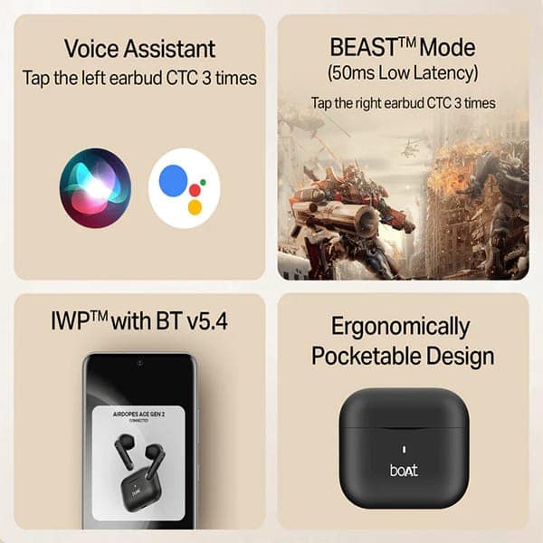 boAt Airdopes Ace Gen 2 True Wireless Earbuds view 5
