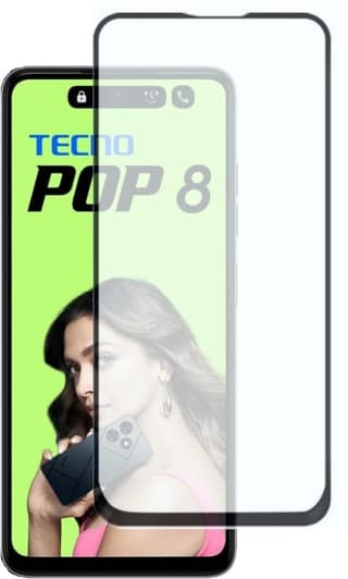 PLUGTECH Advanced Tempered Glass With Anti-Explosion 9H Hardness Edge-To-Edge Coverage Screen Guard for TECHNO PONE PLUS8