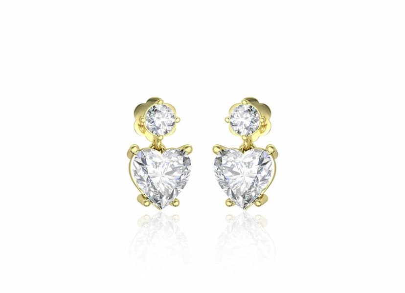 Illuminating Heart Drop Solitaire Earrings
